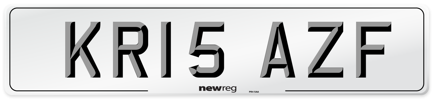 KR15 AZF Number Plate from New Reg